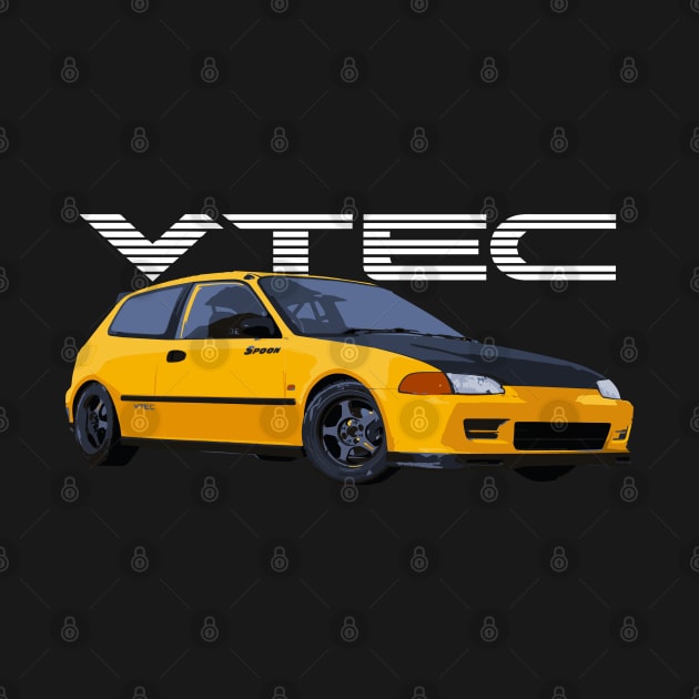 Carnival Yellow EG CIVIC HATCH by cowtown_cowboy