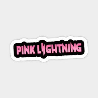 Pink Lightning Logo Magnet