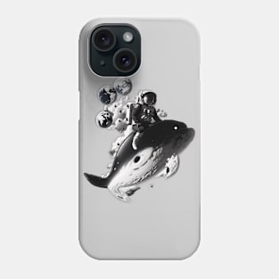 Astronaut On A Whale In Space Phone Case