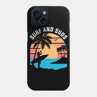 Retro Sunset Surfer Beer Edit Phone Case