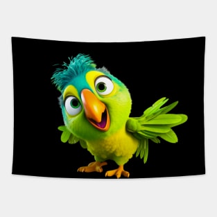 Cute Animal Characters Art 8 -parrot- Tapestry