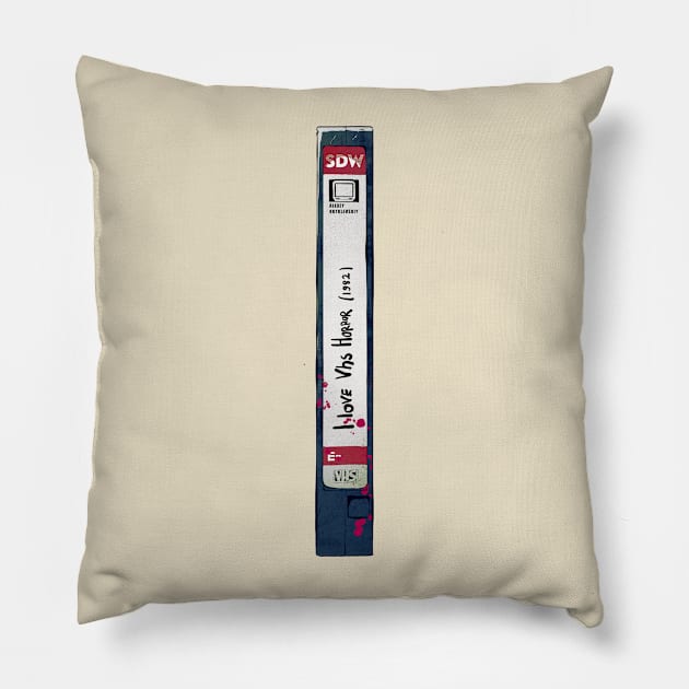 VHS horror 80s Pillow by Kotolevskiy