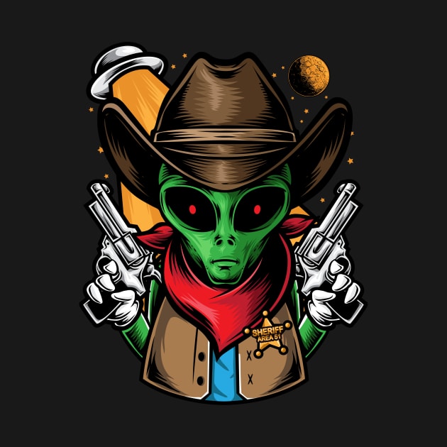 Alien Sheriff by InksyndromeArtwork