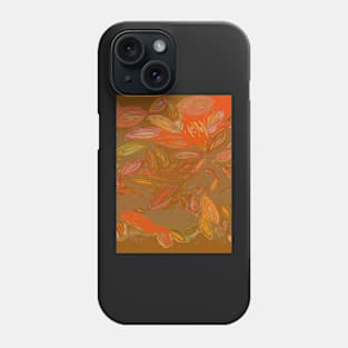 Autumn Watercolor Leafishness, brown orange fall leaves Phone Case