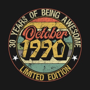 born October 1990 Vintage Gift T-Shirt