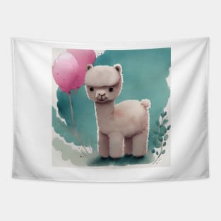 Cute Baby Alpaca Art 1 Tapestry