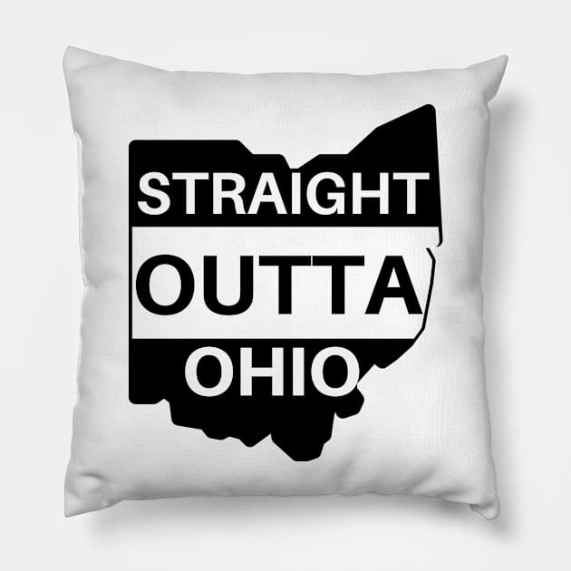 STRAIGHT OUTTA OHIO Pillow by Official Friends Fanatic