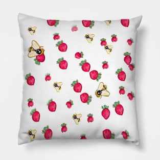 Bee themed gifts for women, men and kids. Strawberry pattern pack set Save the  bees Pillow