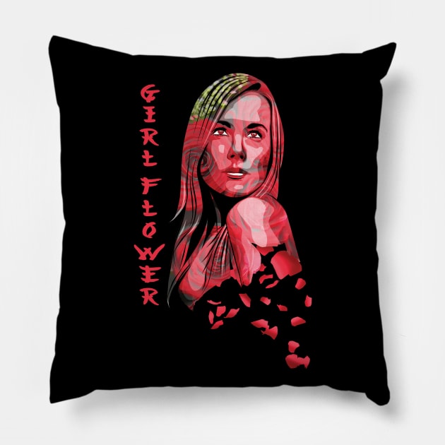 Flower girl power Pillow by TMBTM