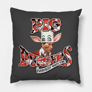 Pig Burgers with Lane Meyer VH-ized! Pillow