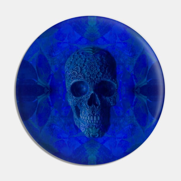 Skull Candy - Blue Moods Pin by BenitaJayne