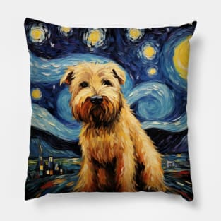 Irish Terrier Starry Night Pillow