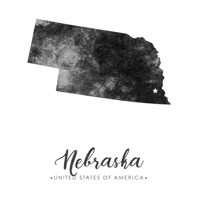 Nebraska state map by StudioGrafiikka