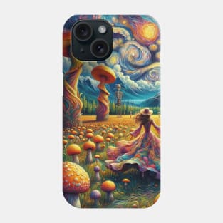 Mushroom Mandala Dancing Girl Phone Case