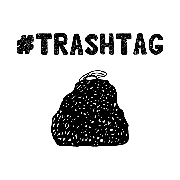 Trashtag hand draw design by KritwanBlue