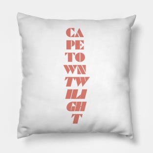 Cape town twilight aesthetic retro design Pillow