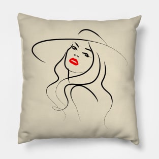 Fashion girl face Pillow