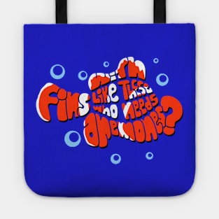 Cute Fish Movie Quote Joke Typography Tote