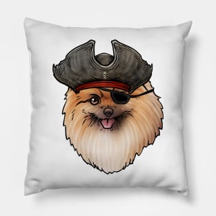 Pomeranian Pirate Pillow