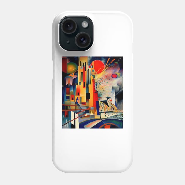 Kandinsky Style - New York City Phone Case by ArtNouveauChic