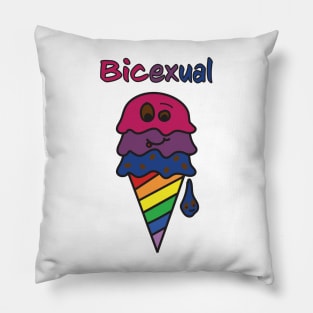 Bicexual BIce Cream Cone Pillow