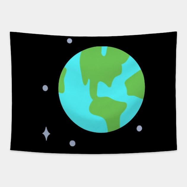 Mabel Pines Earth Tapestry by Polka Toons