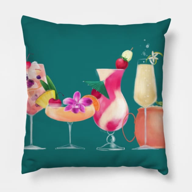 Happy Hour Pillow by Star Sandwich