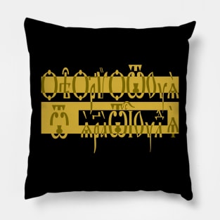 Unique Lettering T-Shirt Design Pillow