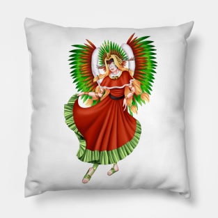 Christmas Quetzalcoatl Dress Rudes Mask Pillow