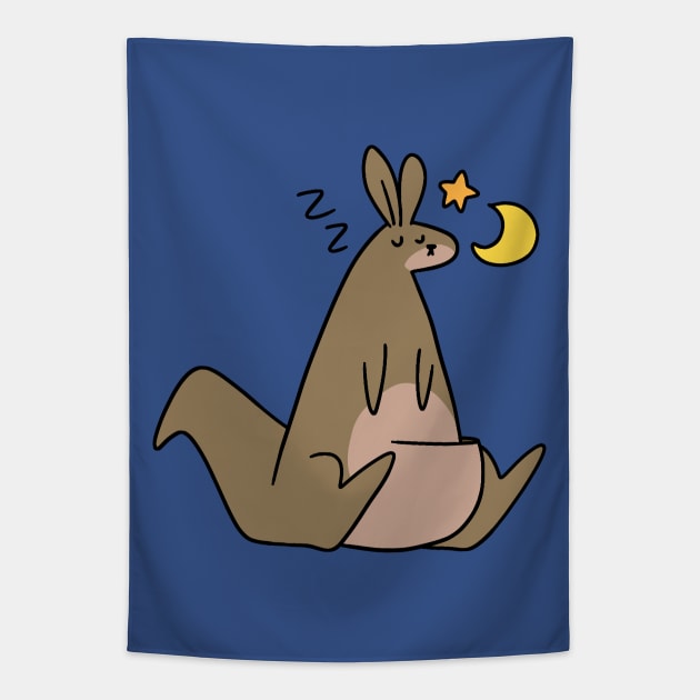 Sleeping Stars and Moon Kangaroo Tapestry by saradaboru