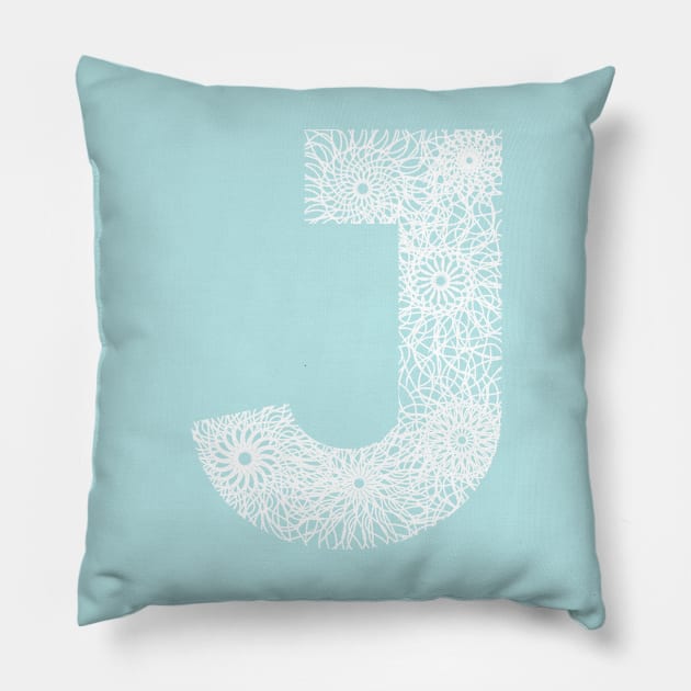 Letter J Pillow by Hip Scarves and Bangles