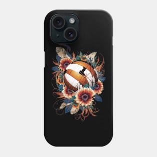 vintage Volleyball Flower Design Phone Case