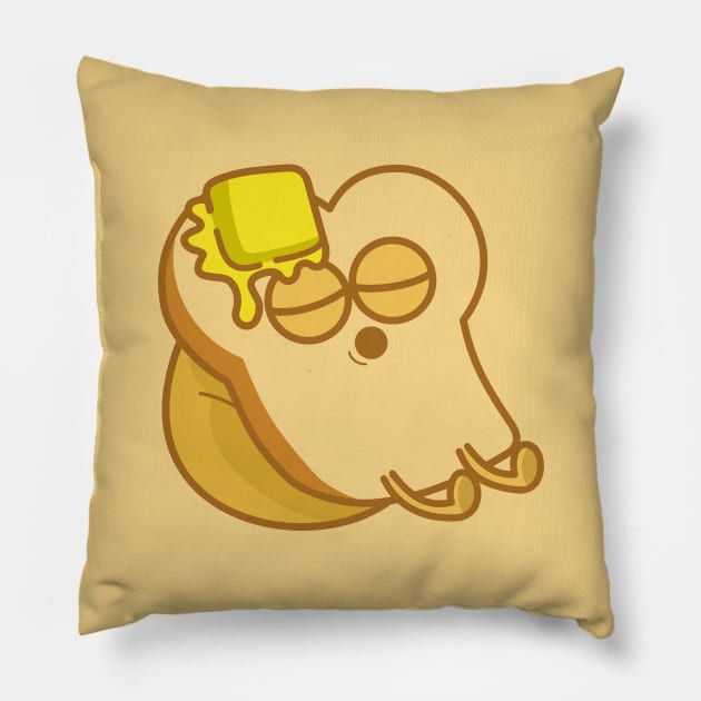 Butter Toast Pillow by Johnitees