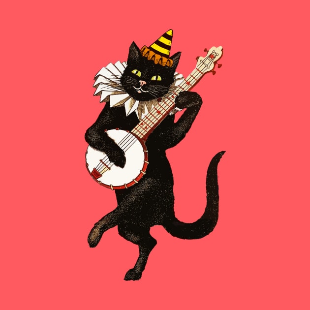 Dancing Banjo Party Cat by sticks and bones vintage