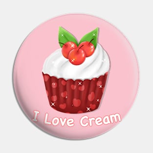 I Love Cream Pin