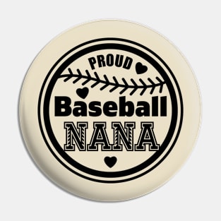 Proud Baseball Nana, Sports Gift Pin