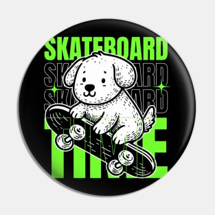 Dog Skateboard Pin