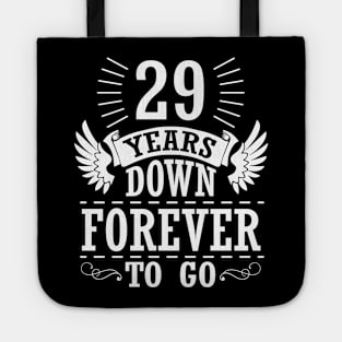 29 Years Down Forever To Go Happy Wedding Marry Anniversary Memory Since 1991 Tote