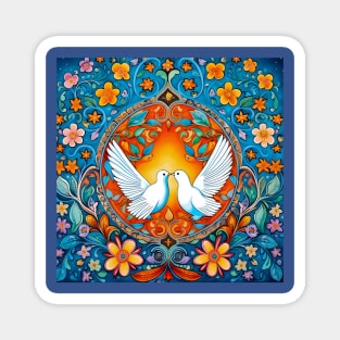 Peace and Harmony Doves Magnet