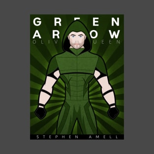 Heroes Unmasked: Green Arrow Tooniefied Poster T-Shirt