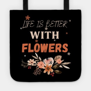 Flowers lover design gift for her who love floral design Tote