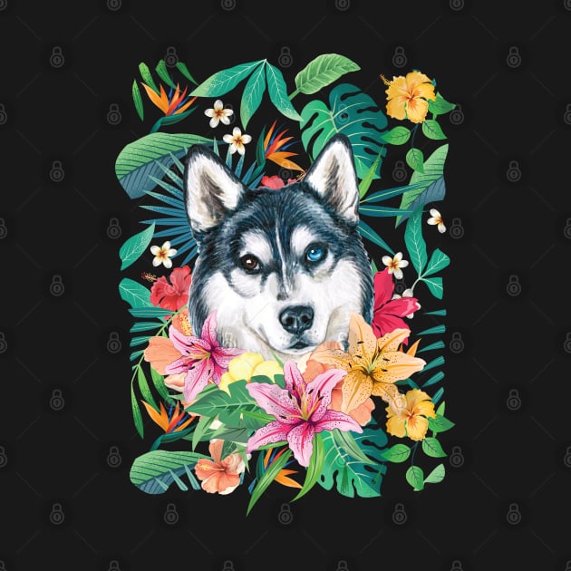 Tropical Siberian Husky 4 by LulululuPainting