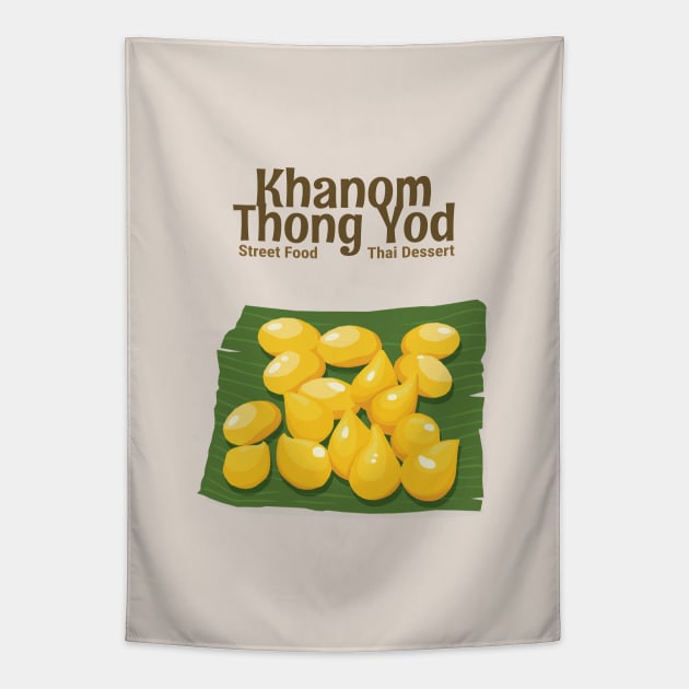 Street Food Sweet Thai Dessert Tapestry by KewaleeTee