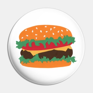 Burger Hand Cut Paper Cheeseburger Lettuce Tomato Sesame Seeds Pin