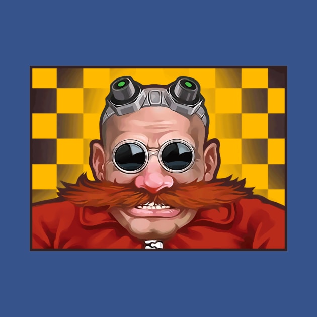 Dr. Robotnik or Eggman painting by dposhirts