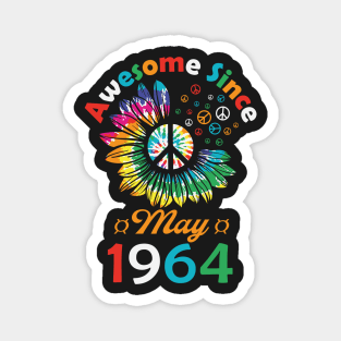 Funny Birthday Quote, Awesome Since May 1964, Retro Birthday Magnet