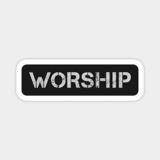 WORSHIP Stencil Magnet