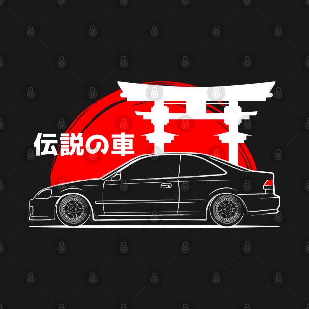 The Civic Coupe JDM Art by GoldenTuners