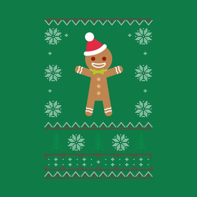 Gingerbread Man Ugly Sweater Christmas by vladocar