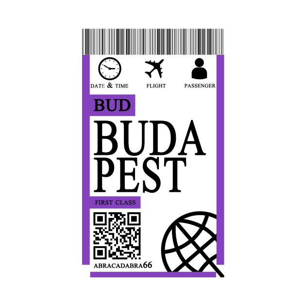 budapest flight ticket boarding pass by 